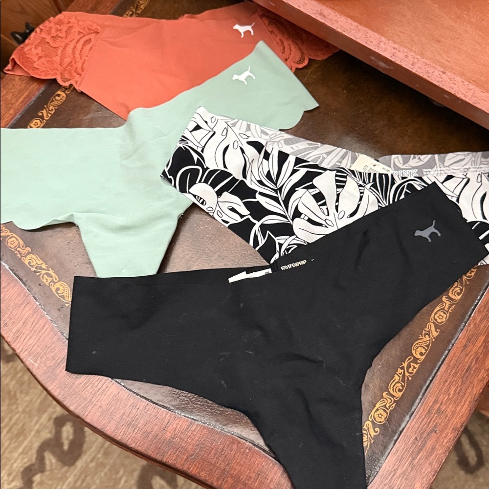 PINK Victoria's Secret Panties - Black, Green, Orange, Black/White